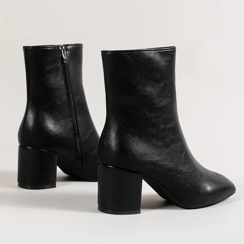 Women's Heeled Ankle Boots | Slip On Platform Fashion-Levorel