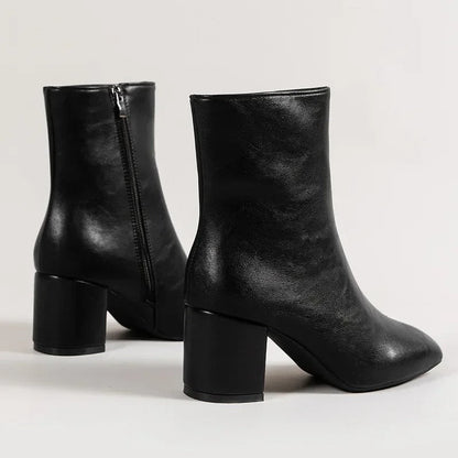 Women's Heeled Ankle Boots | Slip On Platform Fashion-Levorel