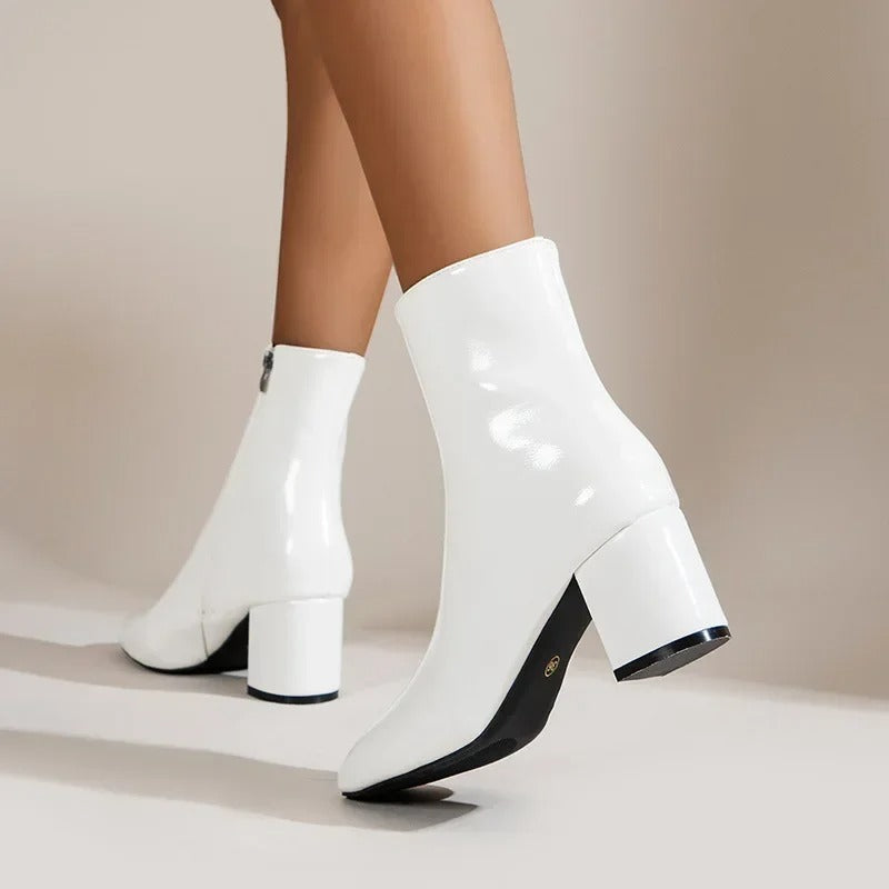 Women's Heeled Ankle Boots | Slip On Platform Fashion-Levorel