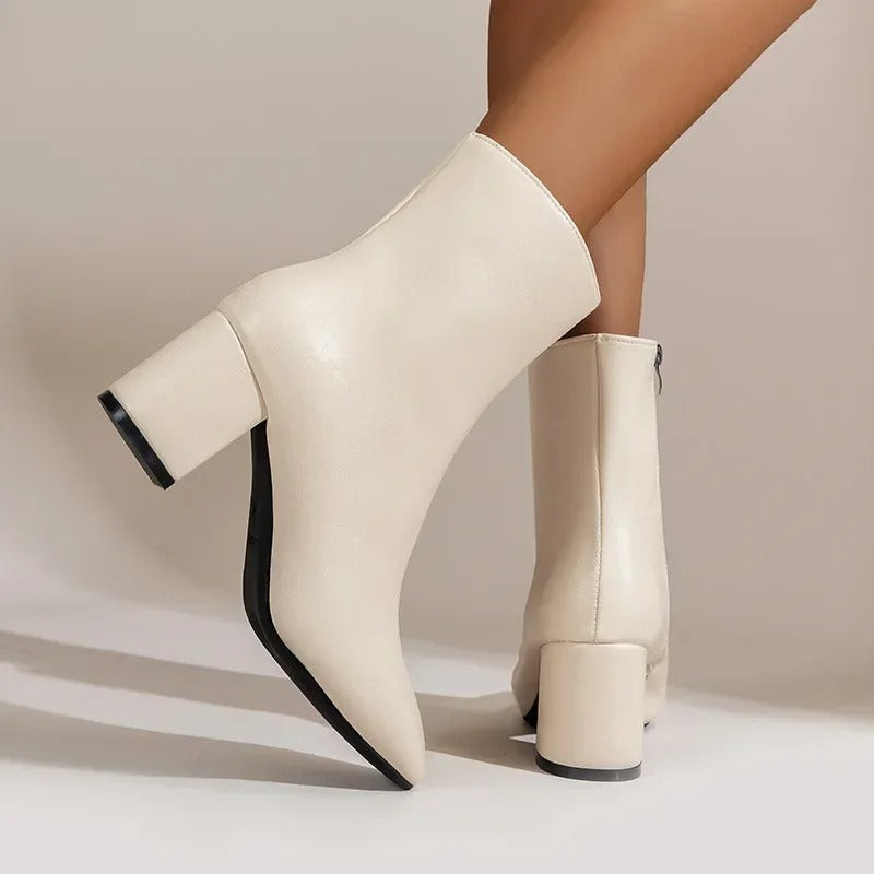 Women's Heeled Ankle Boots | Slip On Platform Fashion-Levorel