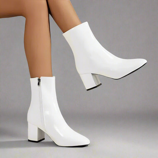 Women's Heeled Ankle Boots | Slip On Platform Fashion-Levorel