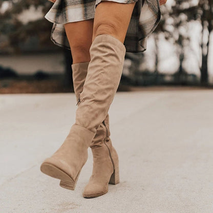 Women's Knee High Boots | Heeled Slouch-Levorel