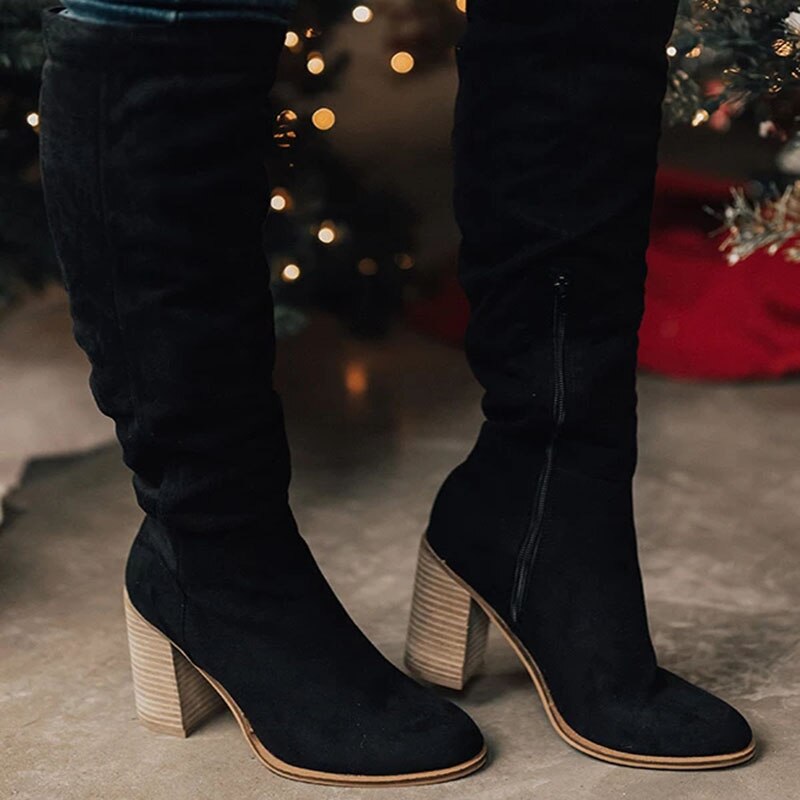 Women's Knee High Boots | Heeled Slouch-Levorel