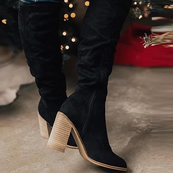 Women's Knee High Boots | Heeled Slouch-Levorel