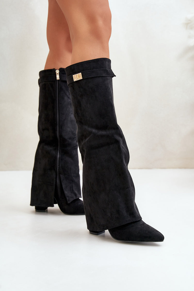 Women's Knee High Boots | Wedge Slip On-Levorel