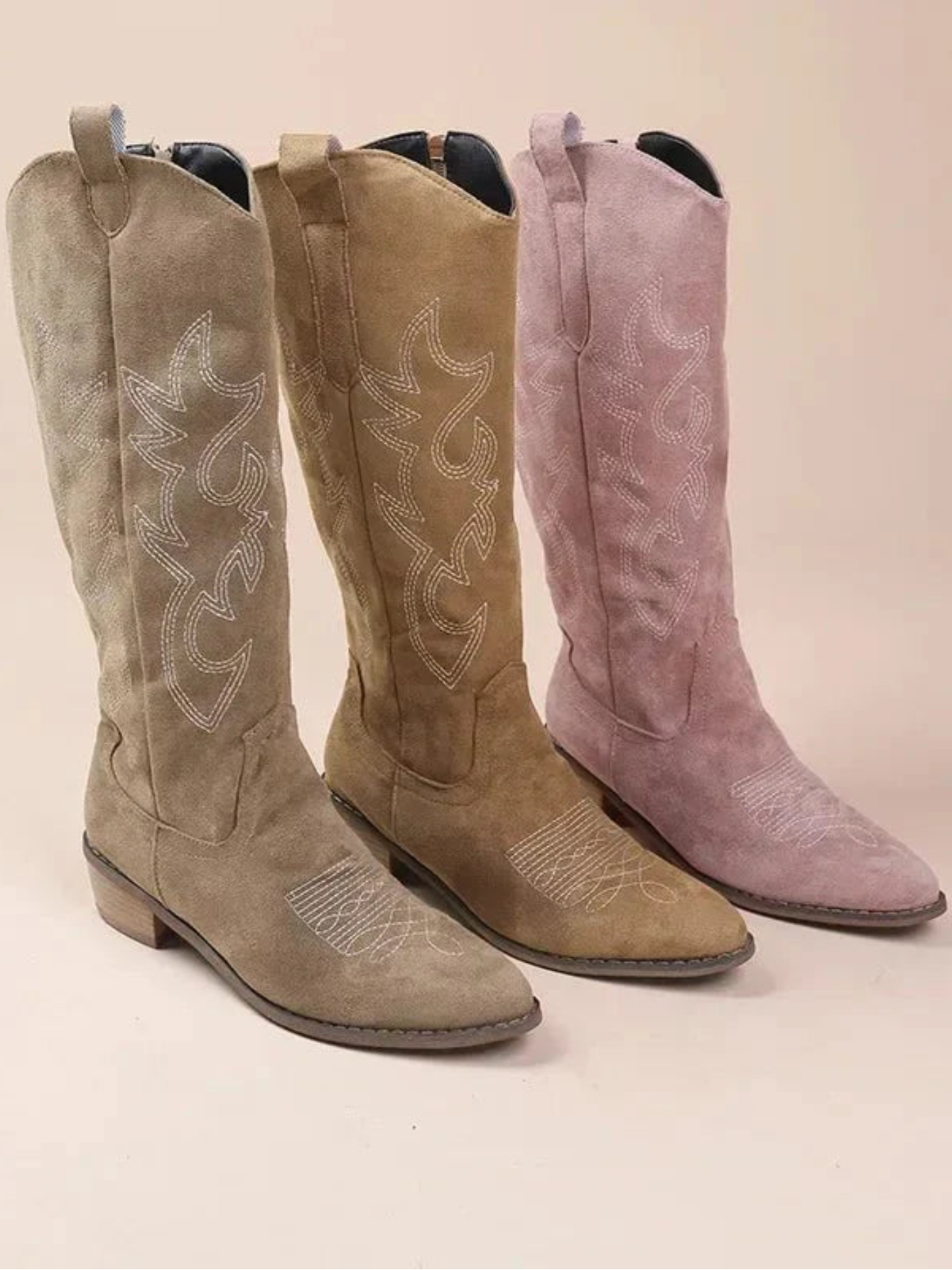 Women's Knee High Cowgirl Boots | Slip On Western-Levorel