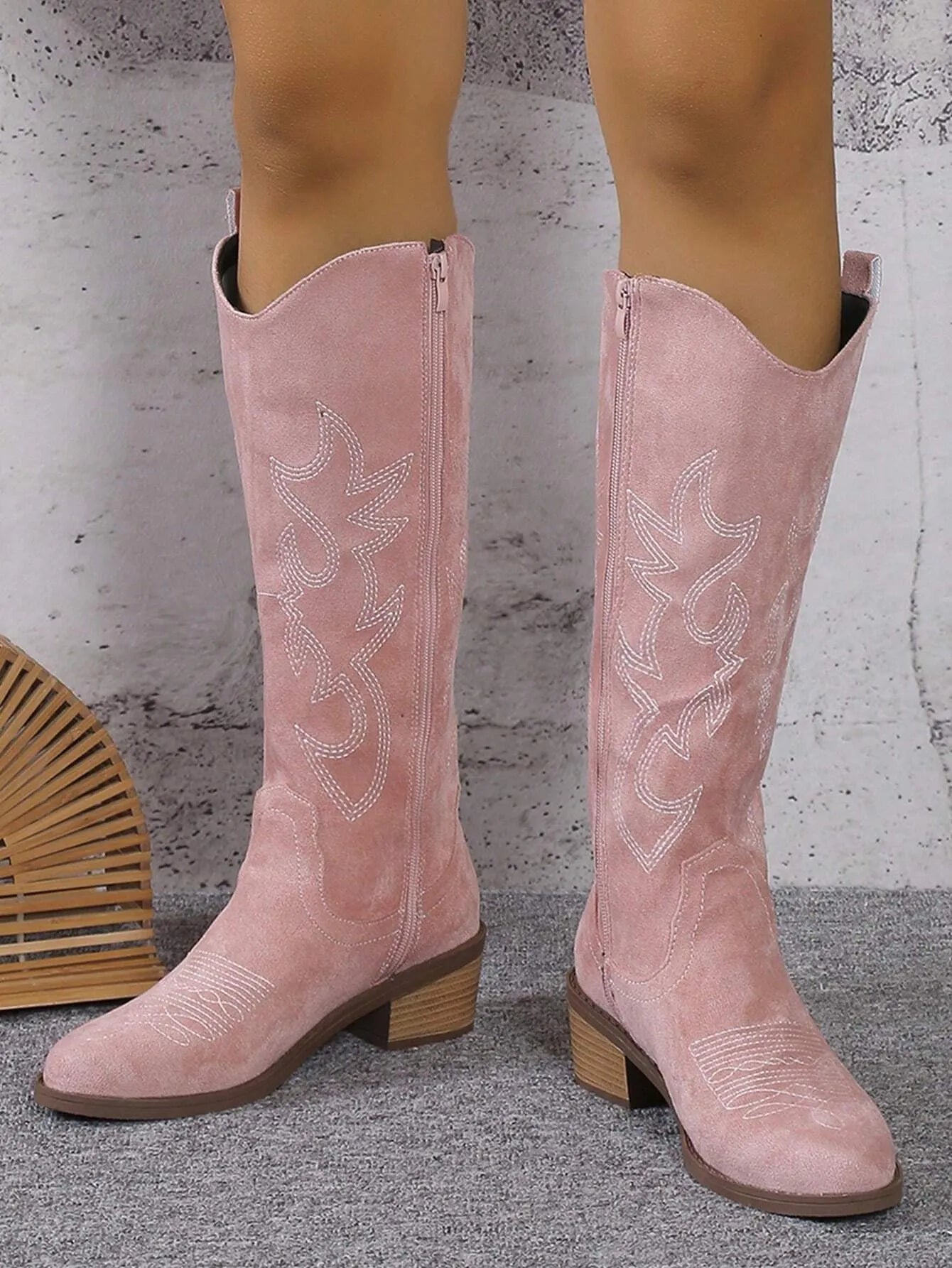 Women's Knee High Cowgirl Boots | Slip On Western-Levorel