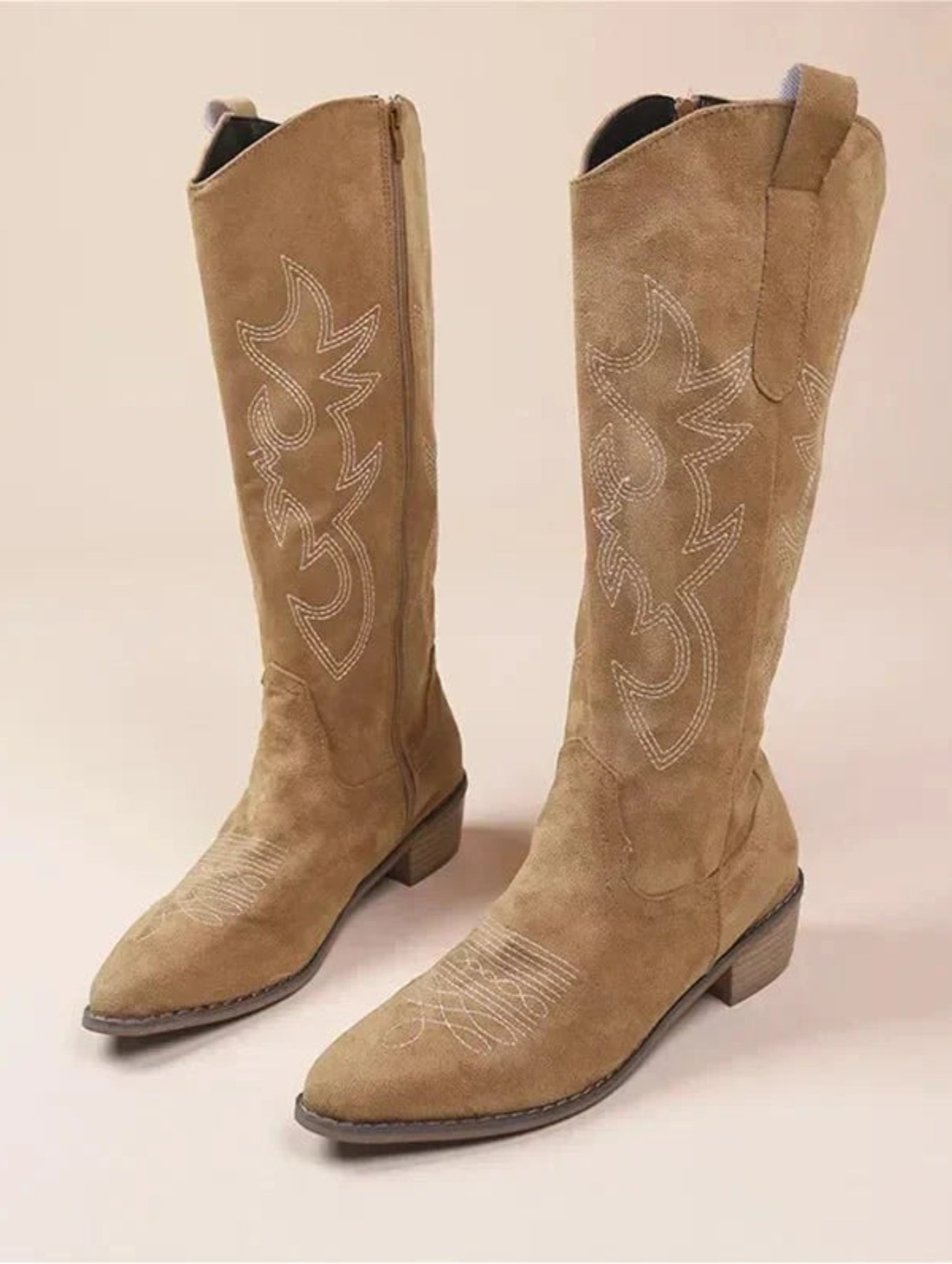 Women's Knee High Cowgirl Boots | Slip On Western-Levorel
