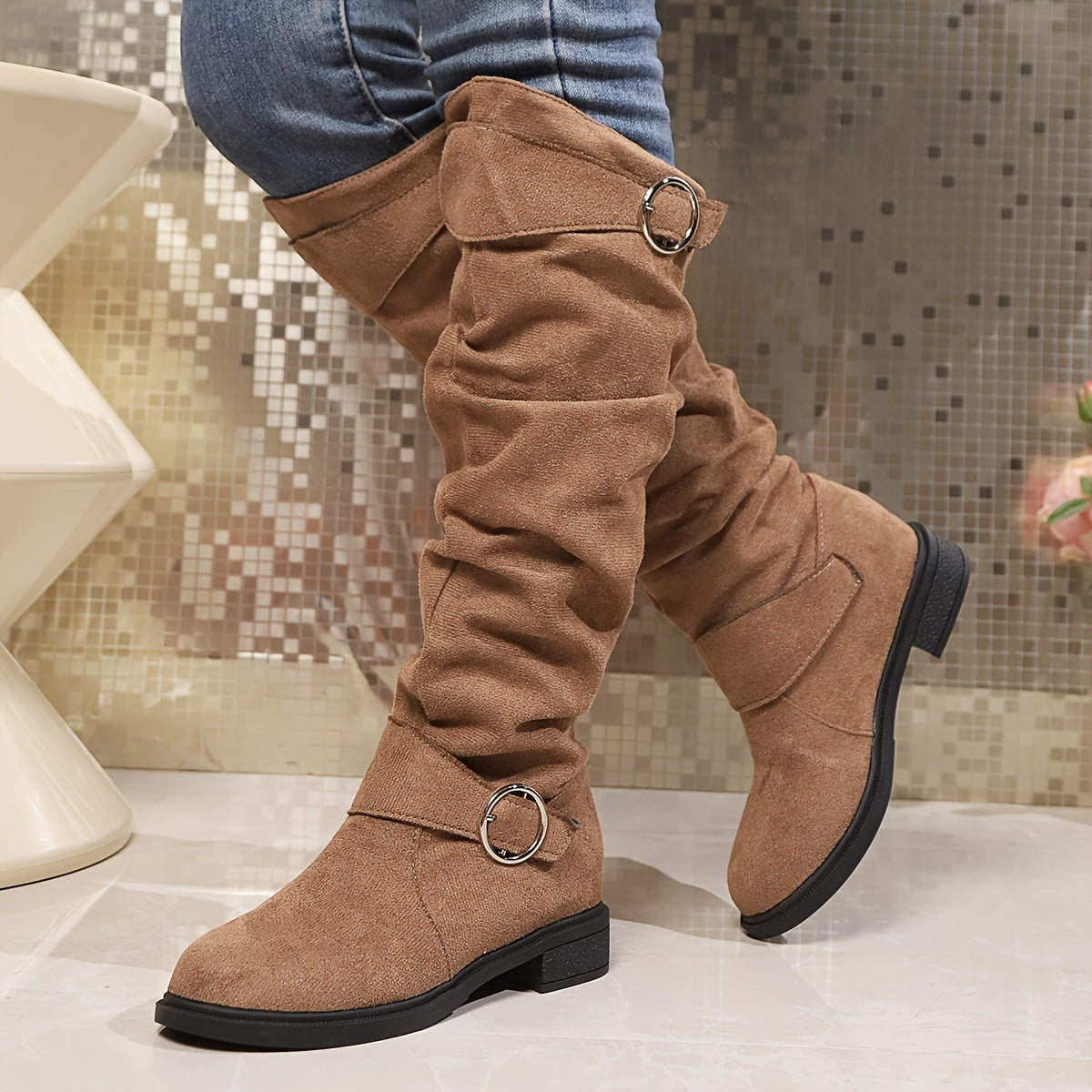 Women’s Knee High Flat Boots | Slouch Walking-Levorel