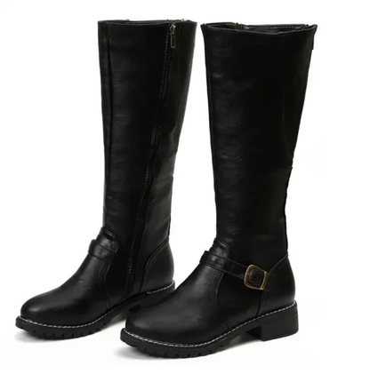 Women's Knee High Riding Boots | Flat Slip On Comfortable-Levorel