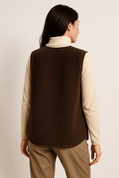 Women's Knitted Fleece Vest | Soft Sleeveless-Levorel
