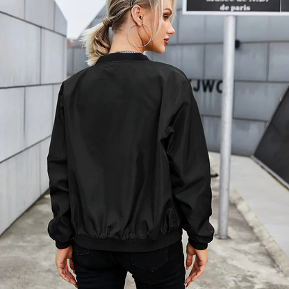 Women’s Lightweight Bomber Jacket | Short Casual-Levorel