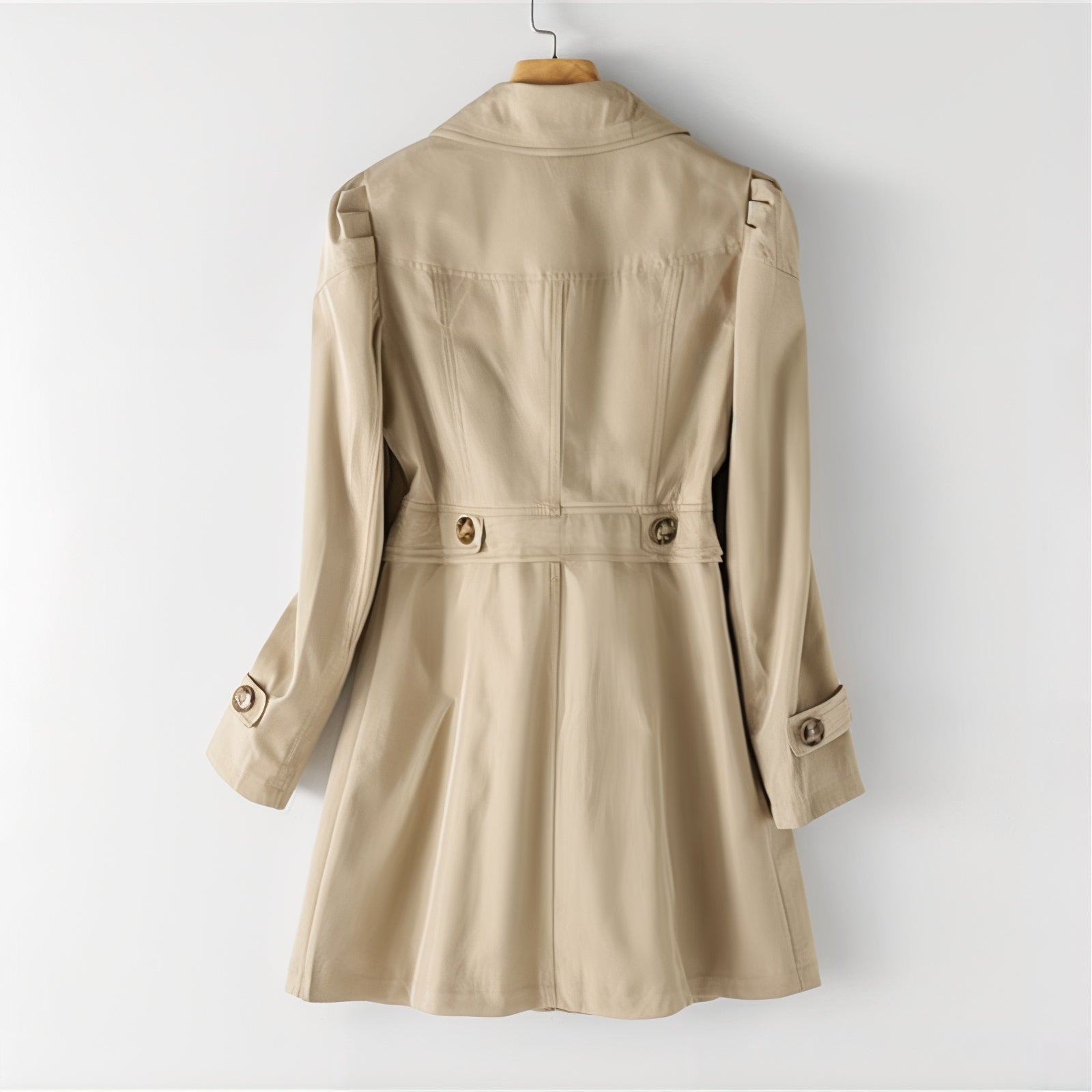 Women's Lightweight Flared Trench Coat | Waist Spring-Levorel
