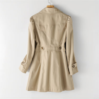 Women's Lightweight Flared Trench Coat | Waist Spring-Levorel