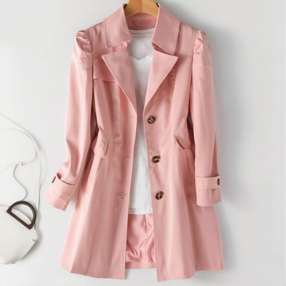 Women's Lightweight Flared Trench Coat | Waist Spring-Levorel