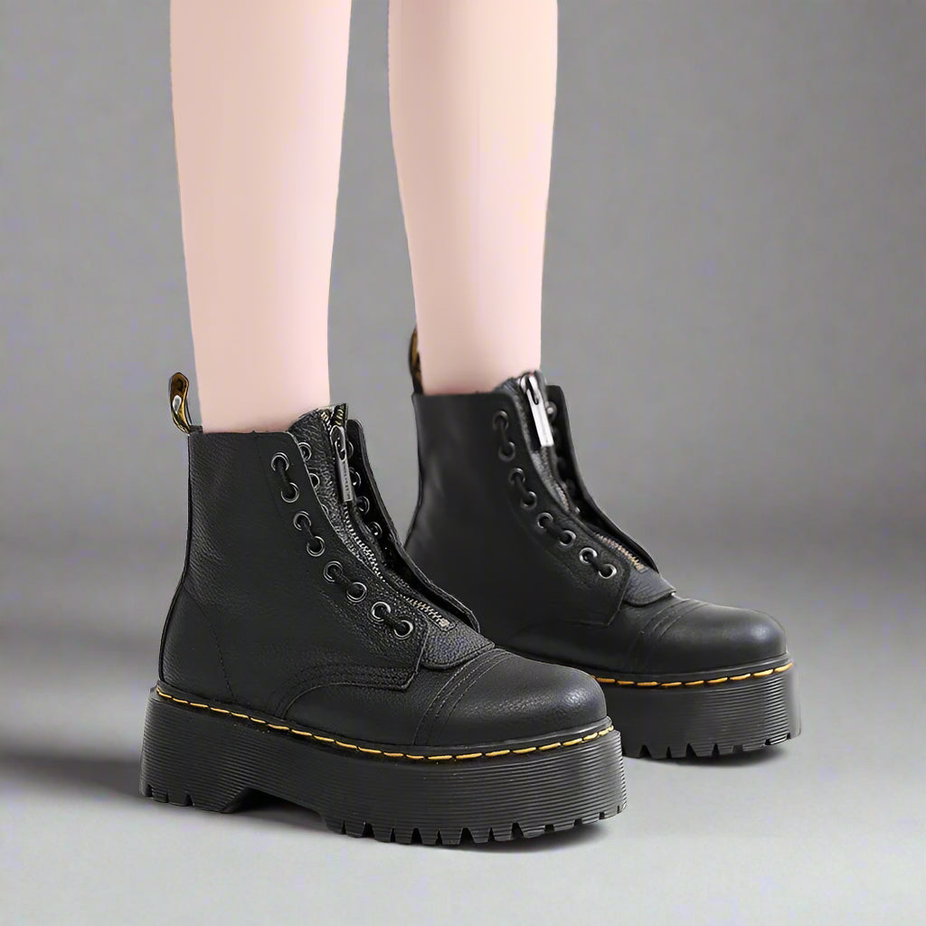 Women's Platform Boots | Zipper Grip Sole-Levorel