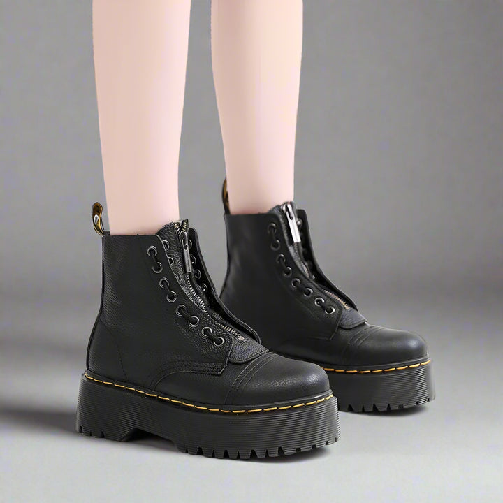 Women's Platform Boots | Zipper Grip Sole-Levorel