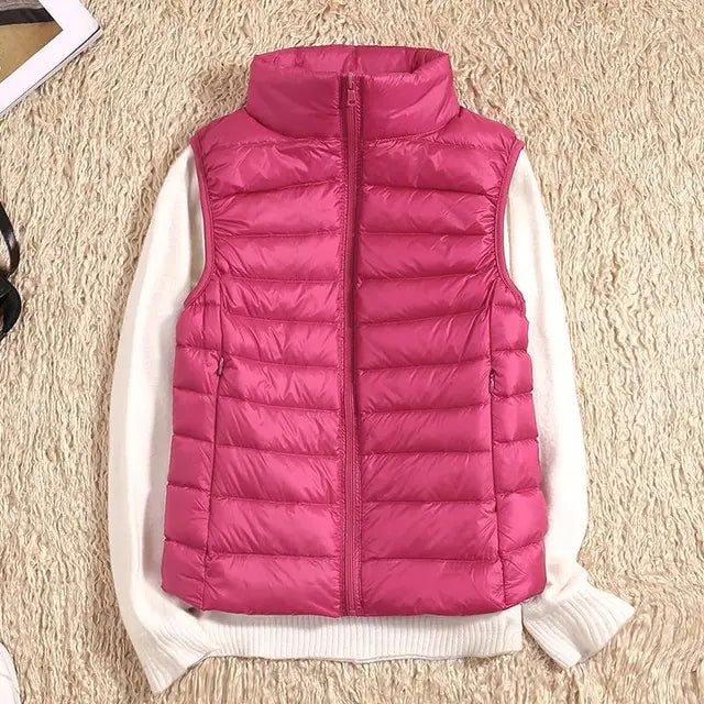 Women's Puffer Vest | Zip-Up Sleeveless Casual-Levorel