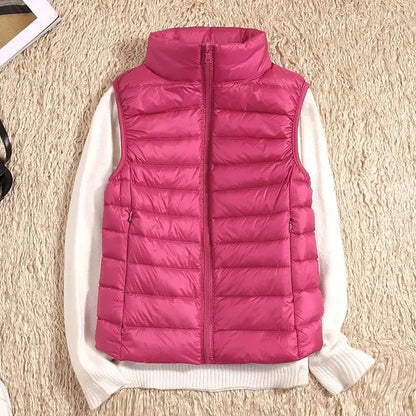 Women's Puffer Vest | Zip-Up Sleeveless Casual-Levorel