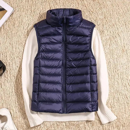 Women's Puffer Vest | Zip-Up Sleeveless Casual-Levorel