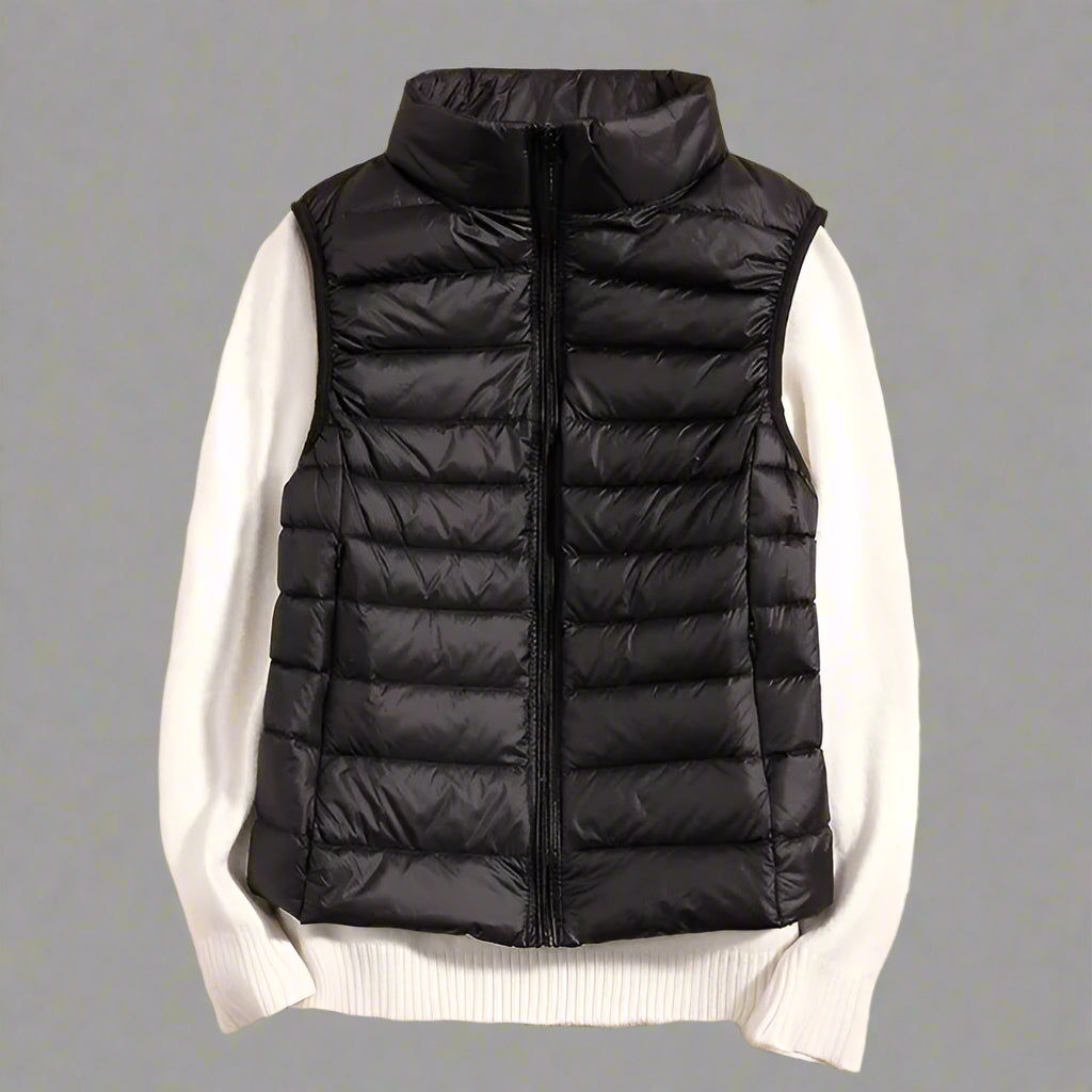 Women's Puffer Vest | Zip-Up Sleeveless Casual-Levorel