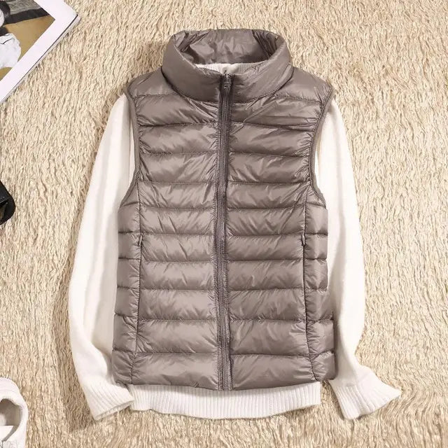 Women's Puffer Vest | Zip-Up Sleeveless Casual-Levorel