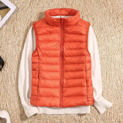 Women's Puffer Vest | Zip-Up Sleeveless Casual-Levorel