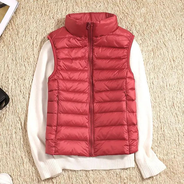 Women's Puffer Vest | Zip-Up Sleeveless Casual-Levorel