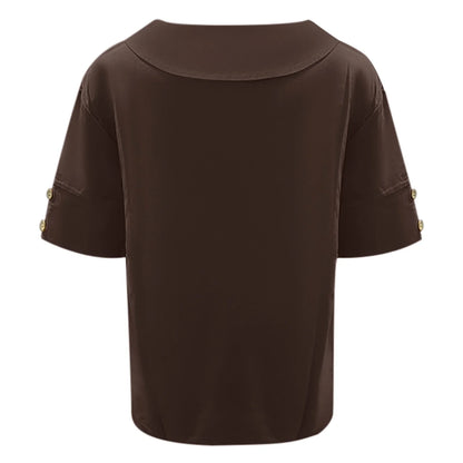 Women's Summer Tunic Blouse | V-Neck 3/4 Sleeve-Levorel