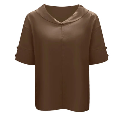 Women's Summer Tunic Blouse | V-Neck 3/4 Sleeve-Levorel