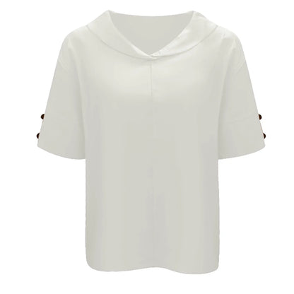 Women's Summer Tunic Blouse | V-Neck 3/4 Sleeve-Levorel