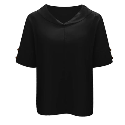 Women's Summer Tunic Blouse | V-Neck 3/4 Sleeve-Levorel