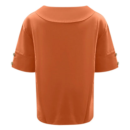 Women's Summer Tunic Blouse | V-Neck 3/4 Sleeve-Levorel