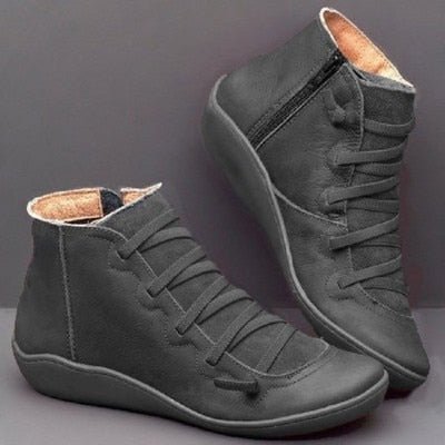 Women's Walking Ankle Boots | Flat Slip On-Levorel