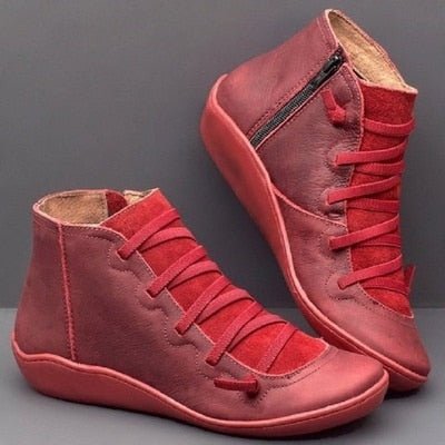 Women's Walking Ankle Boots | Flat Slip On-Levorel