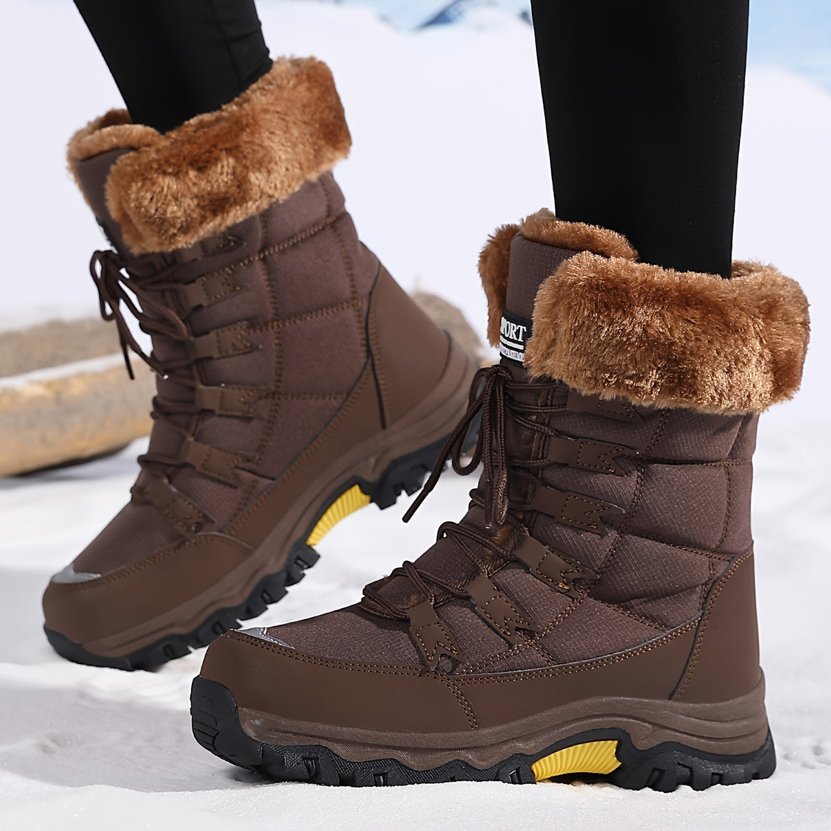 Women's Waterproof Winter Snow Boots | Slip Resistant Warm-Levorel