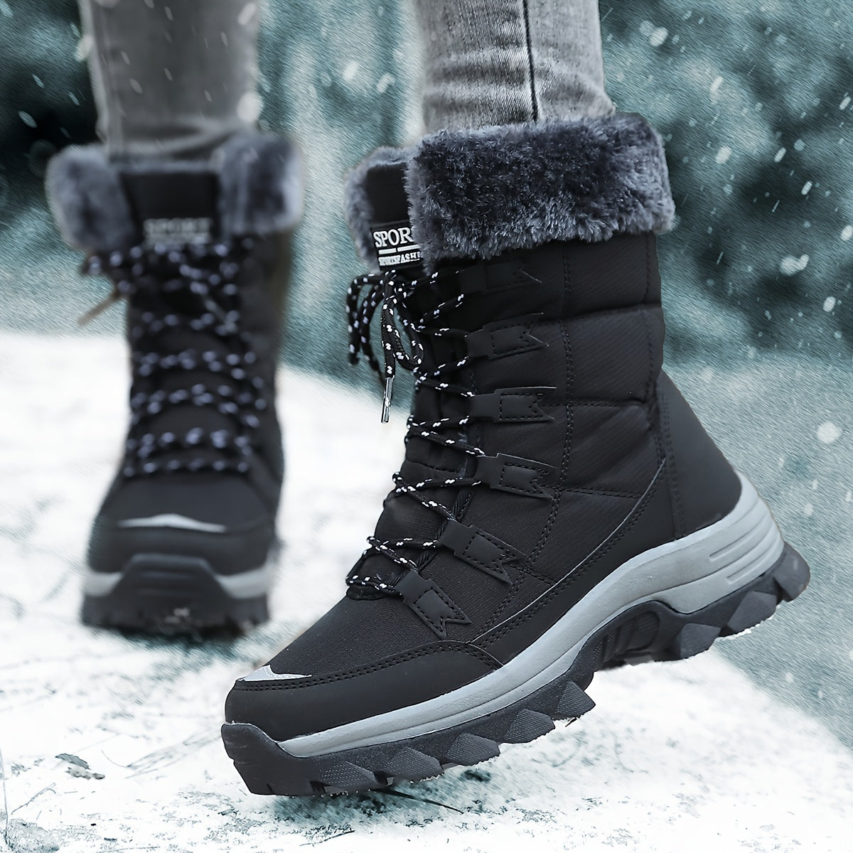 Women's Waterproof Winter Snow Boots | Slip Resistant Warm-Levorel