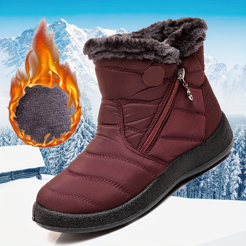 Women's Waterproof Winter Snow Boots | Thermal Slip On-Levorel