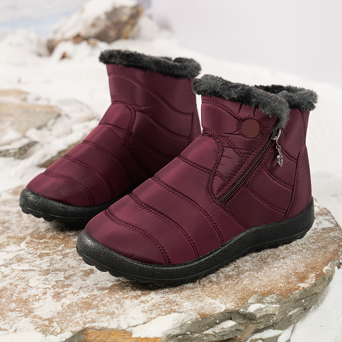 Women's Waterproof Winter Snow Boots | Thermal Slip On-Levorel