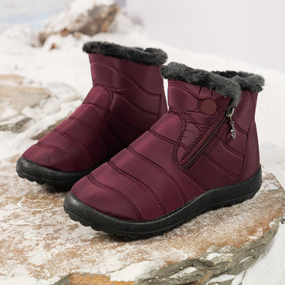 Women's Waterproof Winter Snow Boots | Thermal Slip On-Levorel