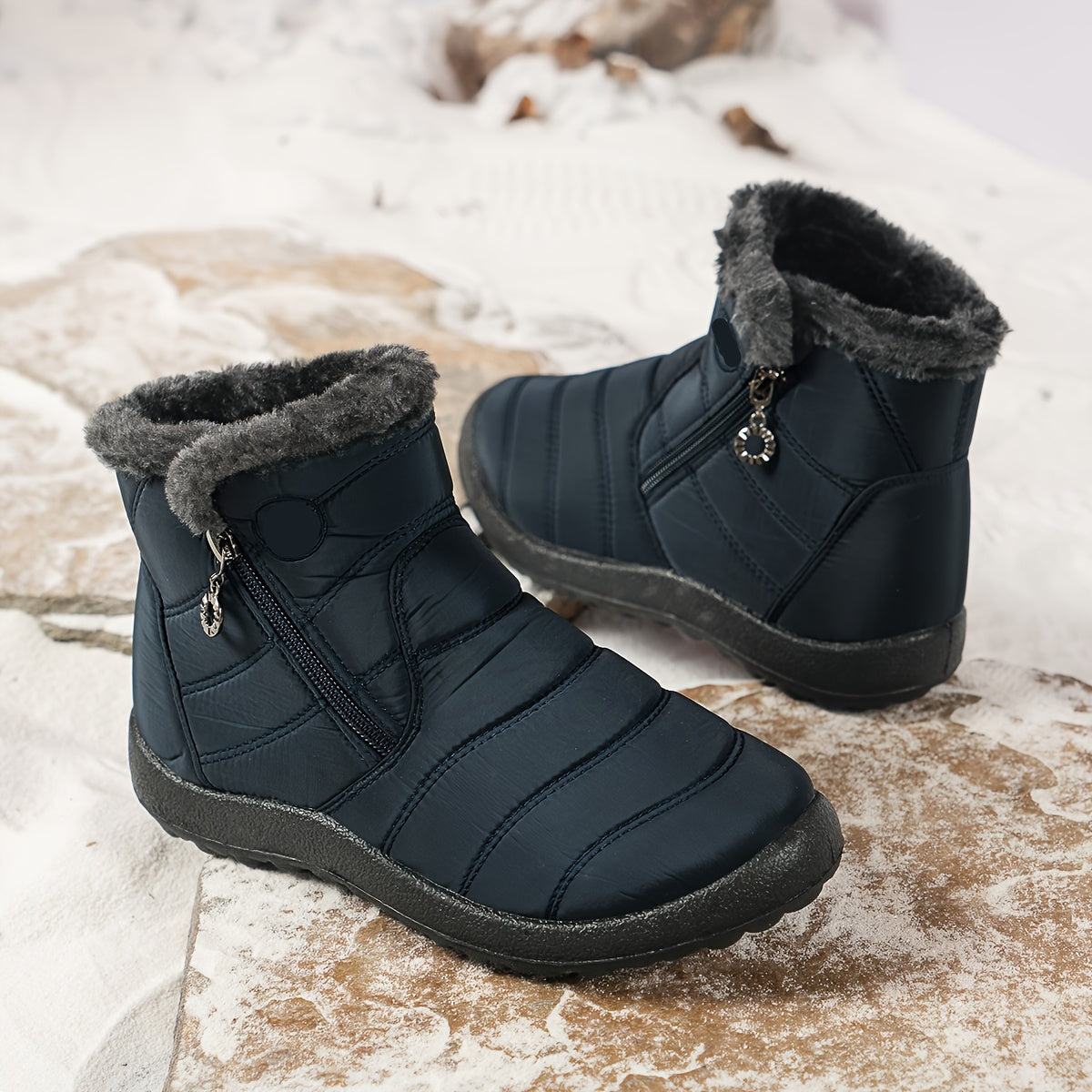 Women's Waterproof Winter Snow Boots | Thermal Slip On-Levorel