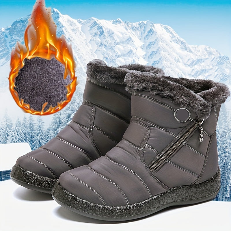 Women's Waterproof Winter Snow Boots | Thermal Slip On-Levorel