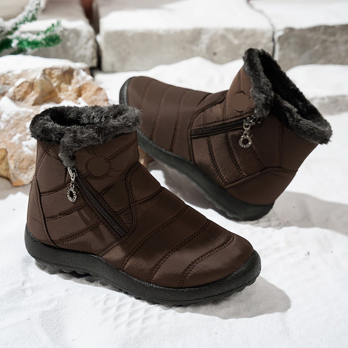 Women's Waterproof Winter Snow Boots | Thermal Slip On-Levorel