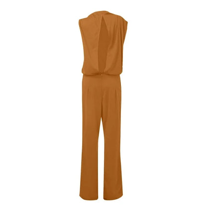 Women's Wide Leg Jumpsuit | One Shoulder Elegant-Levorel