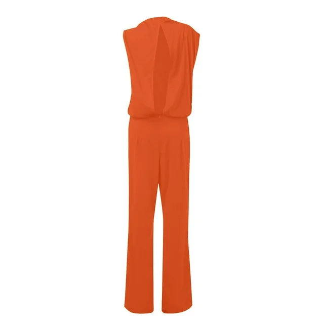 Women's Wide Leg Jumpsuit | One Shoulder Elegant-Levorel