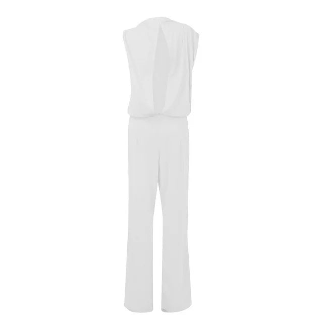 Women's Wide Leg Jumpsuit | One Shoulder Elegant-Levorel