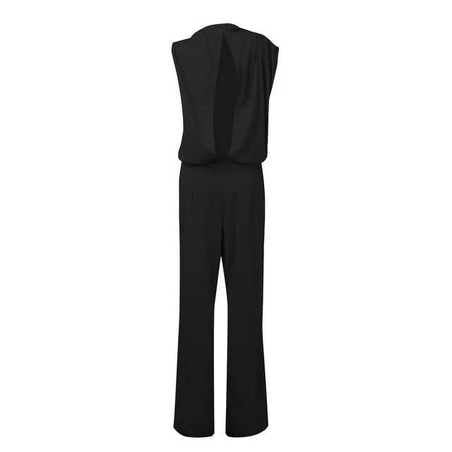Women's Wide Leg Jumpsuit | One Shoulder Elegant-Levorel