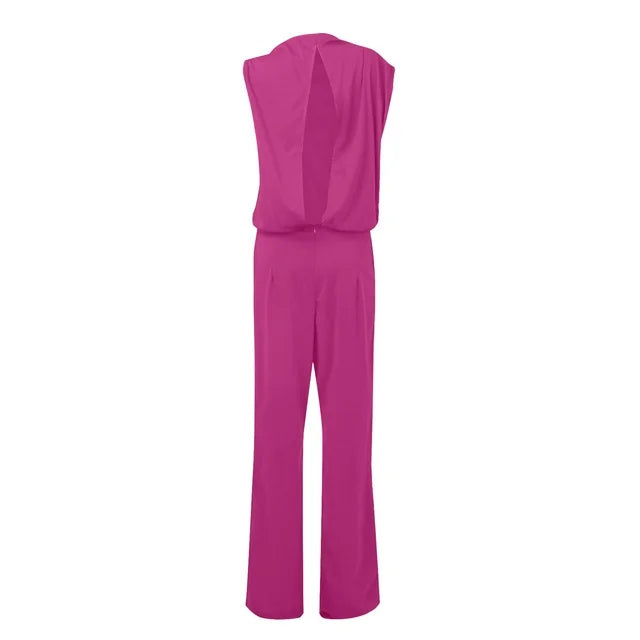 Women's Wide Leg Jumpsuit | One Shoulder Elegant-Levorel