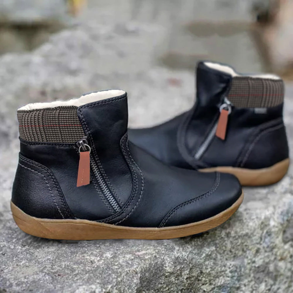 Women's Winter Ankle Boots | Flat Slip On-Levorel