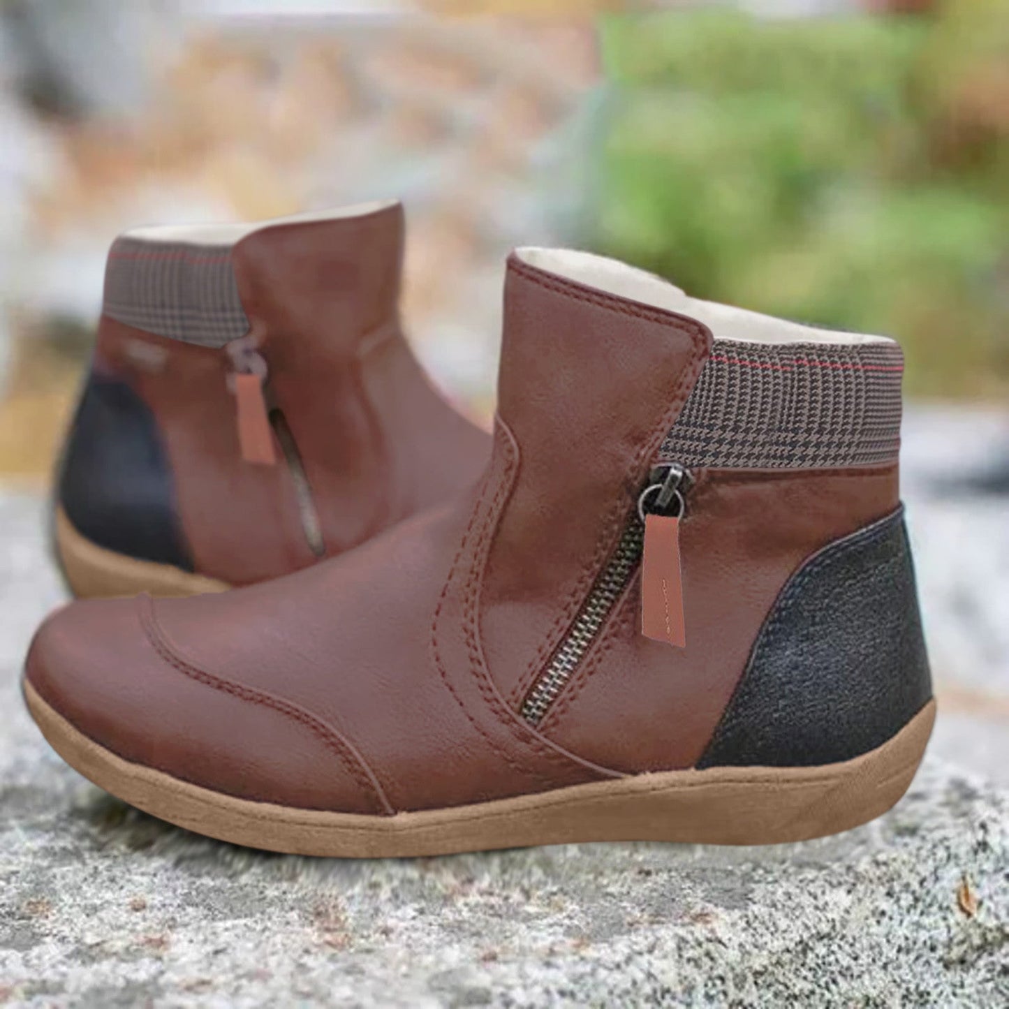 Women's Winter Ankle Boots | Flat Slip On-Levorel